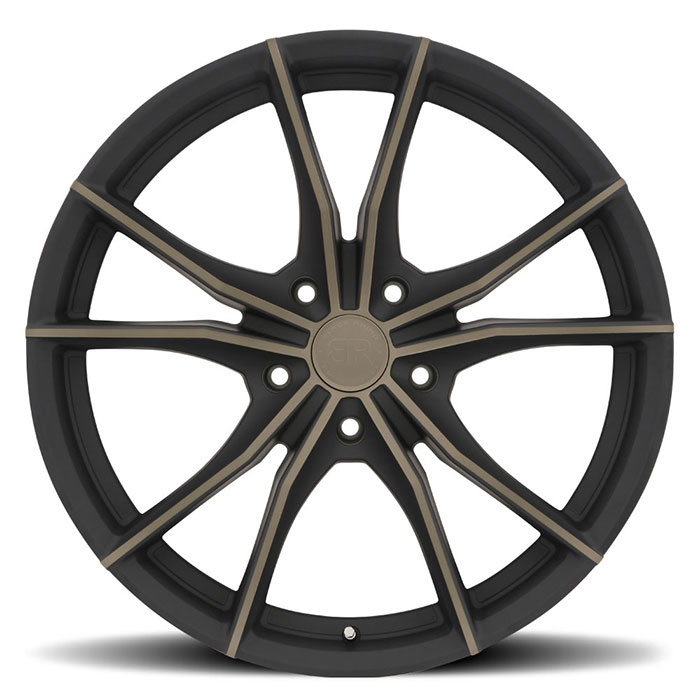 ZION 22X9.5 5-114.3 35P C76 MATTE BLACK W/MACHINE FACE & DARK MATTE TINT