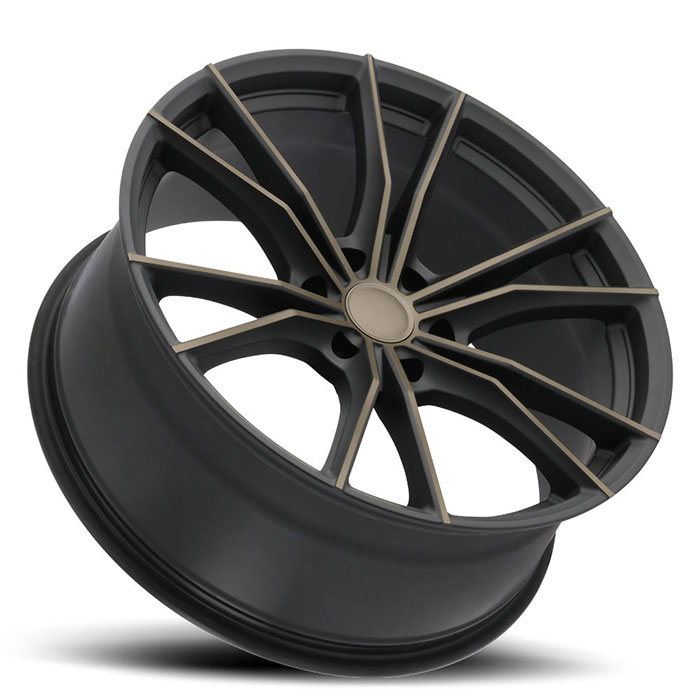 ZION 20X9 6-132 30P C74.5 MATTE BLACK W/MACHINE FACE & DARK MATTE TINT